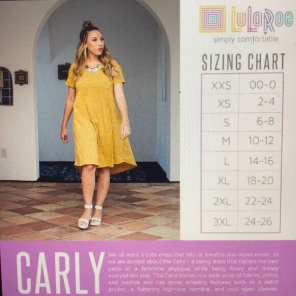 LuLaRoe Carly High Low Abstract Print Dress Fall Sz XXS NWT New - Picture 16 of 16